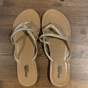 Braided thong sandals